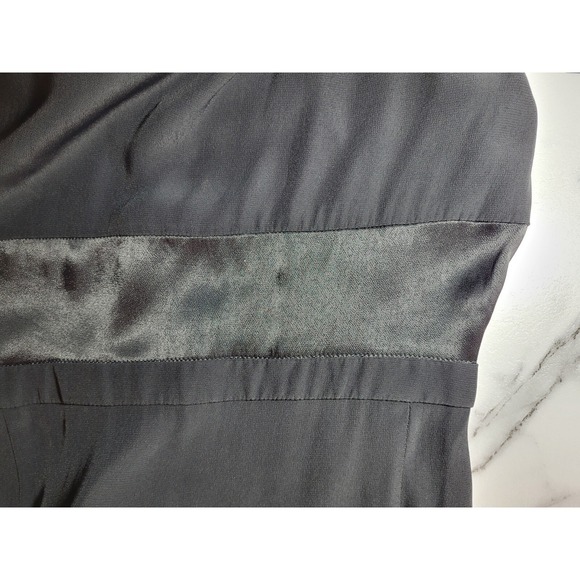 Sanctuary Sleeveless Black Dress Drop Waist Rear Zip Hi Low Hem Small LBD Y2K - Picture 7 of 7